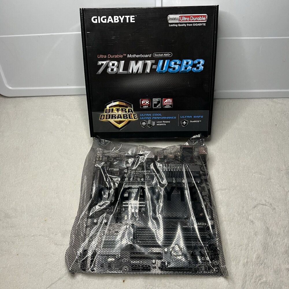 Gigabyte GA-78LMT-USB3 AM3+ DDR3 Micro ATX Motherboard w/ Box Manual Open Box